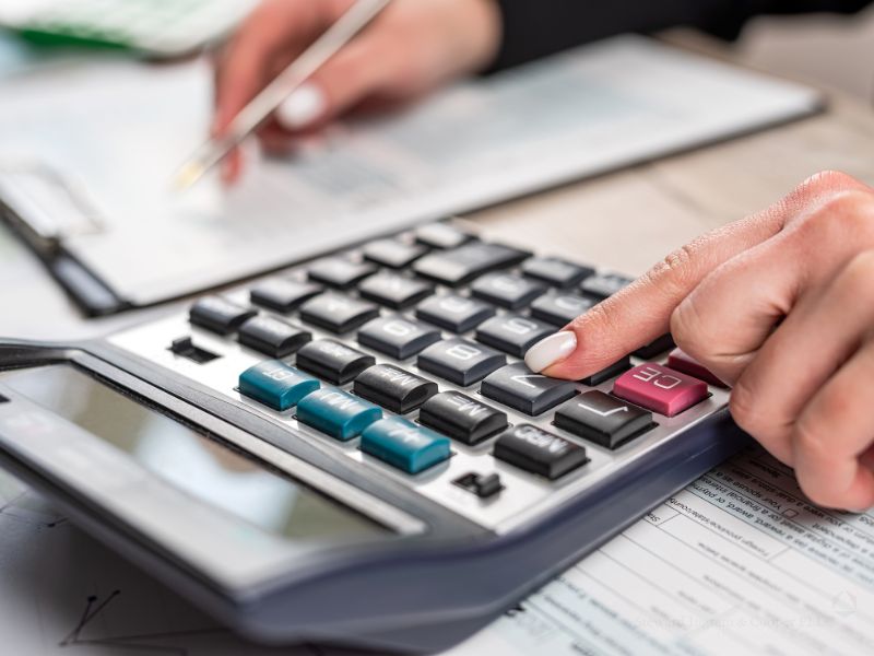 Calculator. Image accompanies the blog addressing the average cost of tax preparation by CPA.